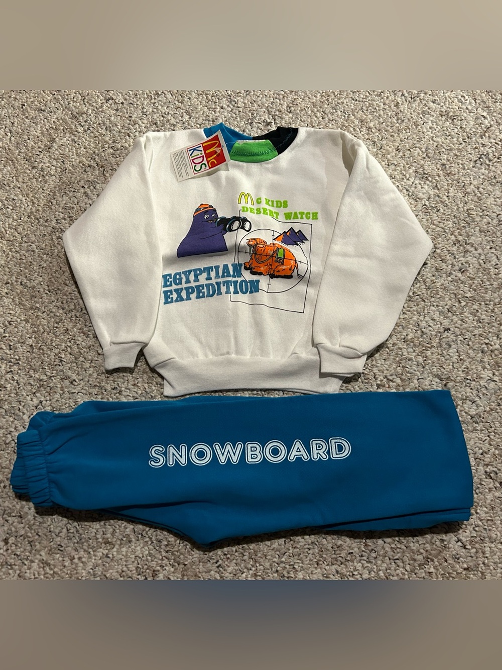 New Vintage McKids Grimace Sweatshirt & Pants Set McDonald’s - Size 5 NWT